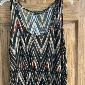 Notations woman Chevron Pattern Maxi Dress 1x